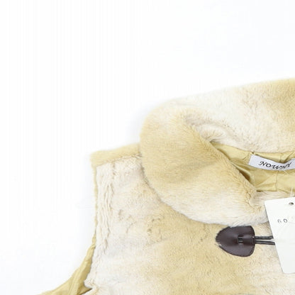 Close-up detail of Nowhy girls’ beige jacket, size L