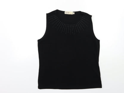 EWM Womens Black   Basic Blouse Size 14
