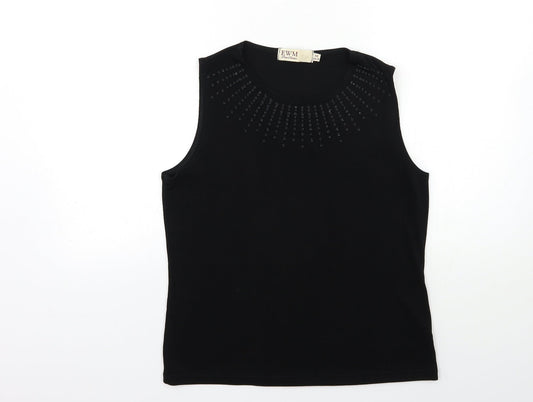 EWM Womens Black   Basic Blouse Size 14