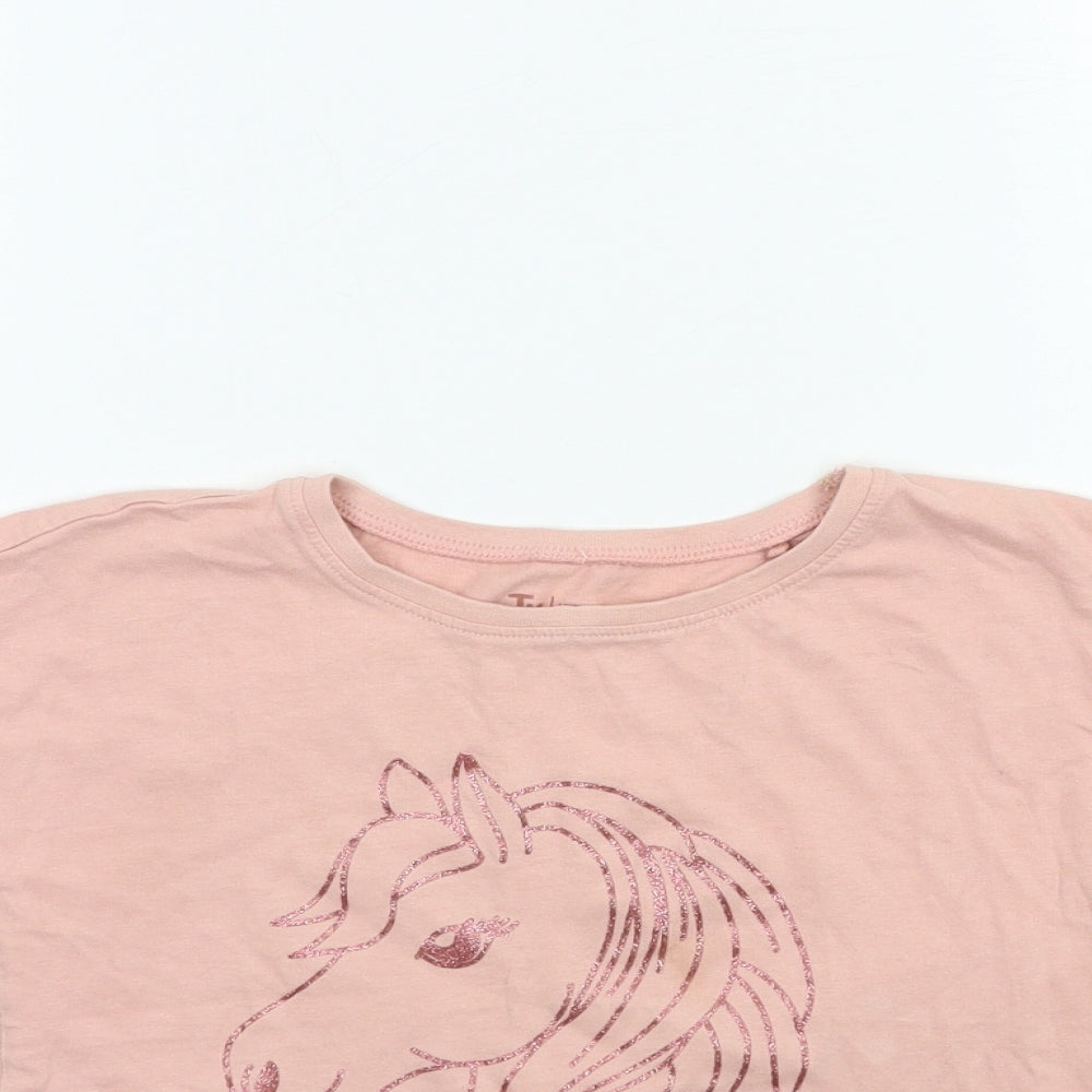 TU Girls Pink   Basic T-Shirt Size 9 Years