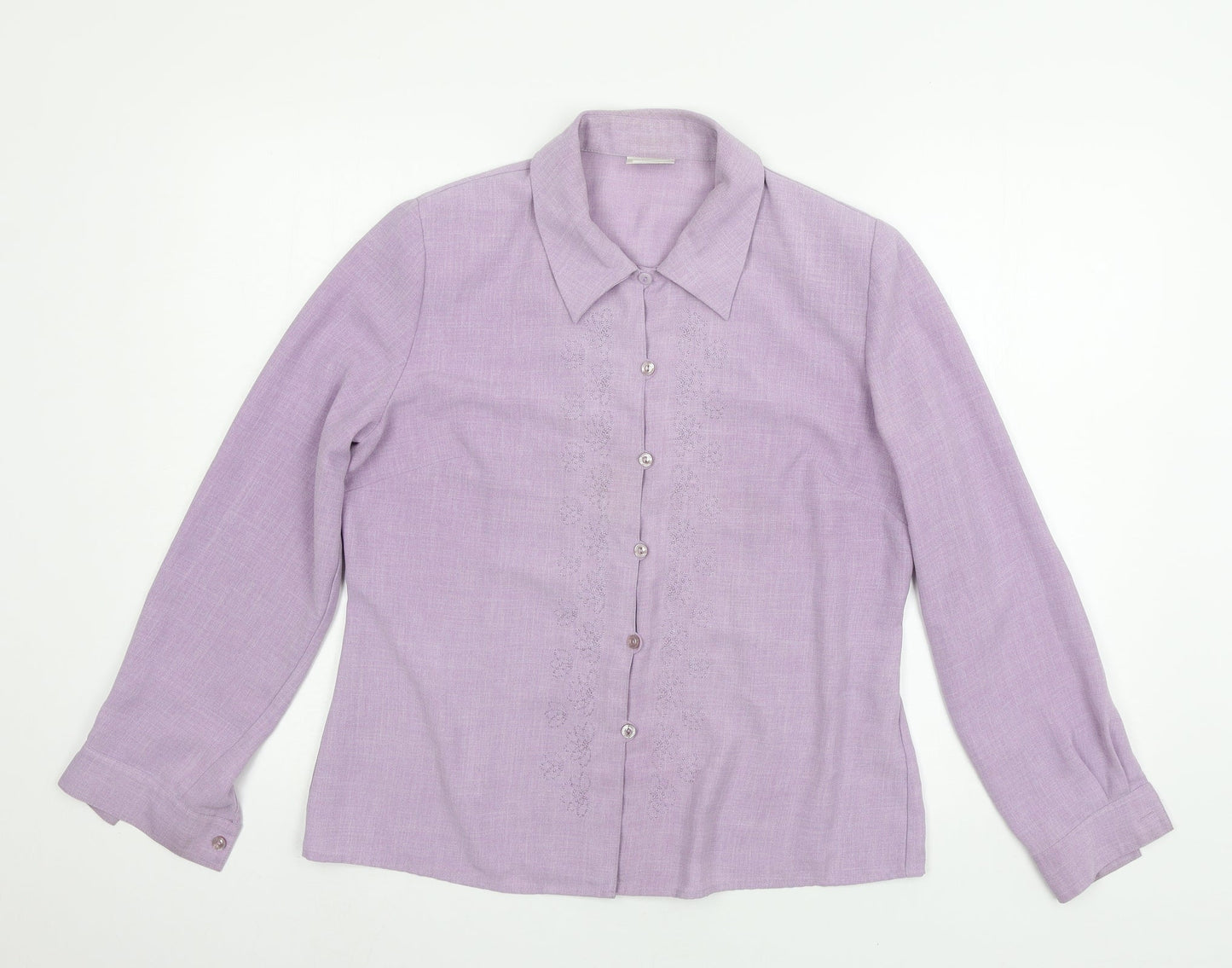Preworn Womens Purple   Basic Blouse Size 12