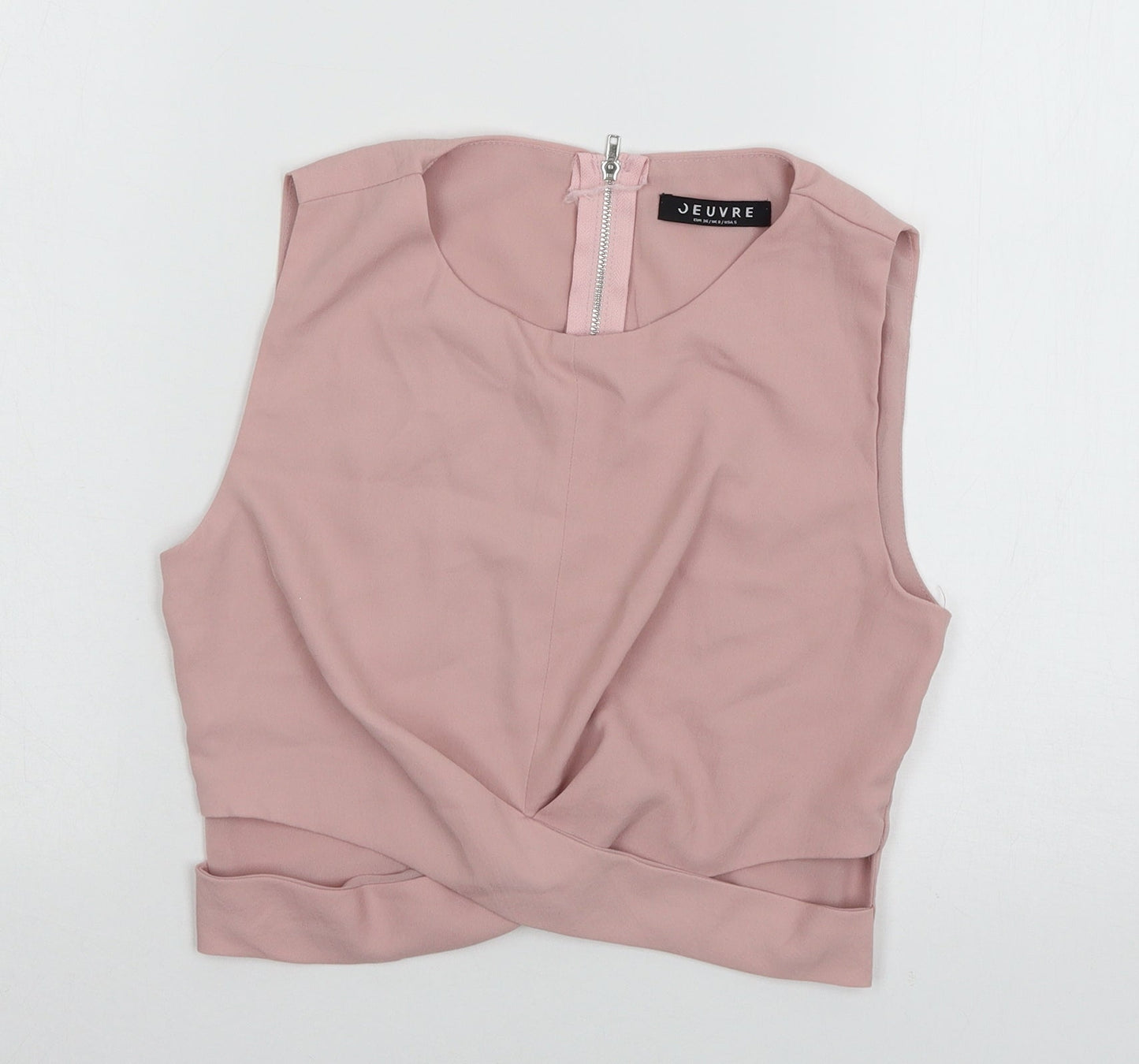 Jeuvre Womens Pink   Basic T-Shirt Size 8