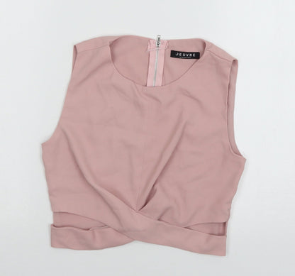 Jeuvre Womens Pink   Basic T-Shirt Size 8
