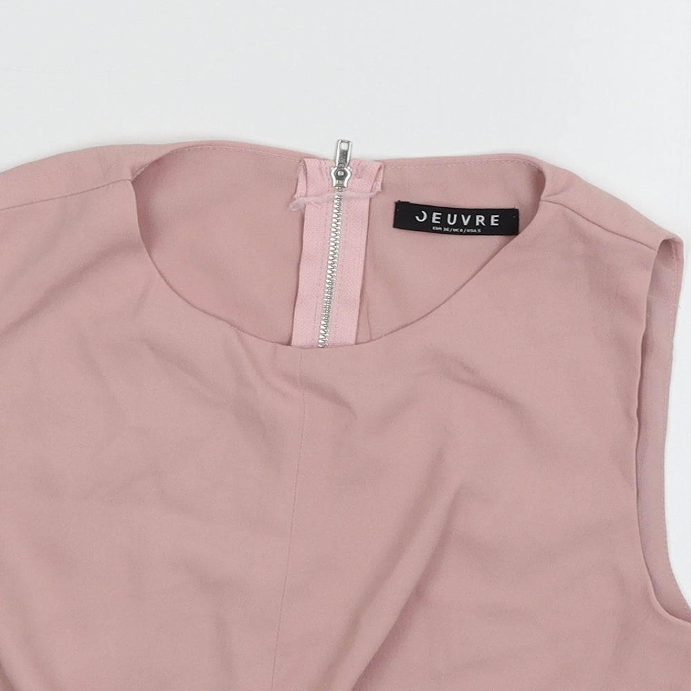 Jeuvre Womens Pink   Basic T-Shirt Size 8
