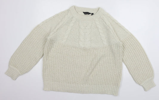 Dorothy Perkins Womens Ivory  Knit Pullover Jumper Size L