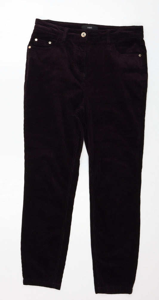 NEXT Womens Purple  Corduroy Skinny Jeans Size 12 L26 in