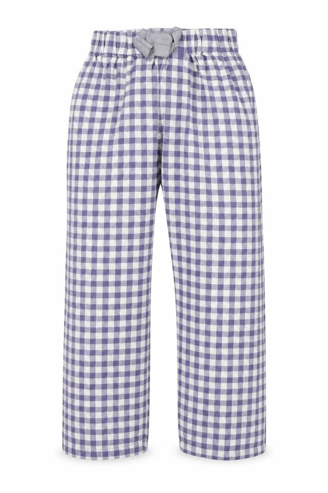 NEXT Girls Blue Check  Capri Pyjama Pants Size 8 Years