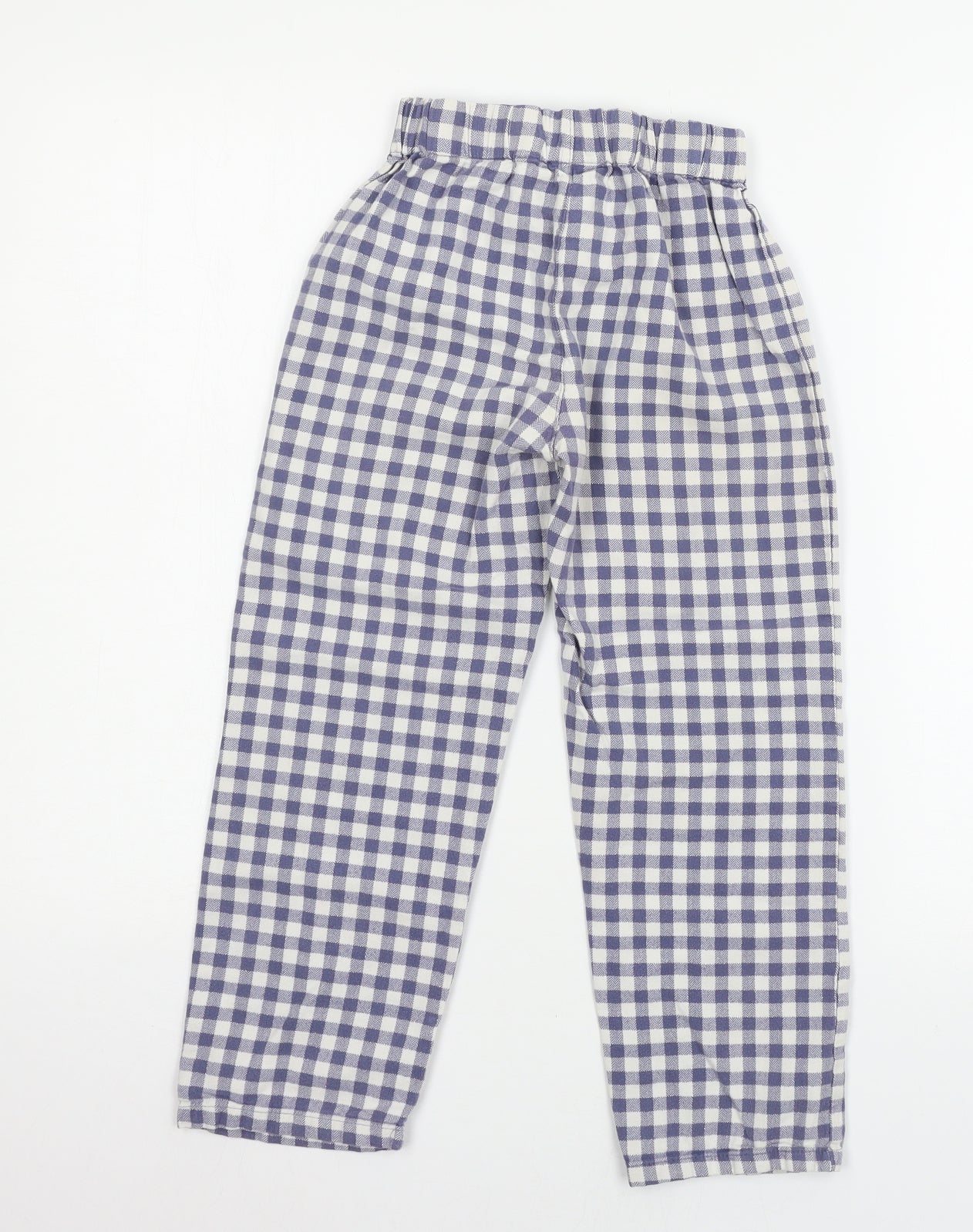 NEXT Girls Blue Check  Capri Pyjama Pants Size 8 Years