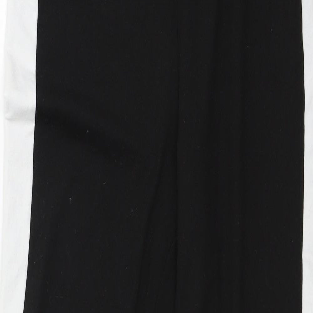 SHEIN Womens Black Striped Jersey Capri Leggings Size S L26 in