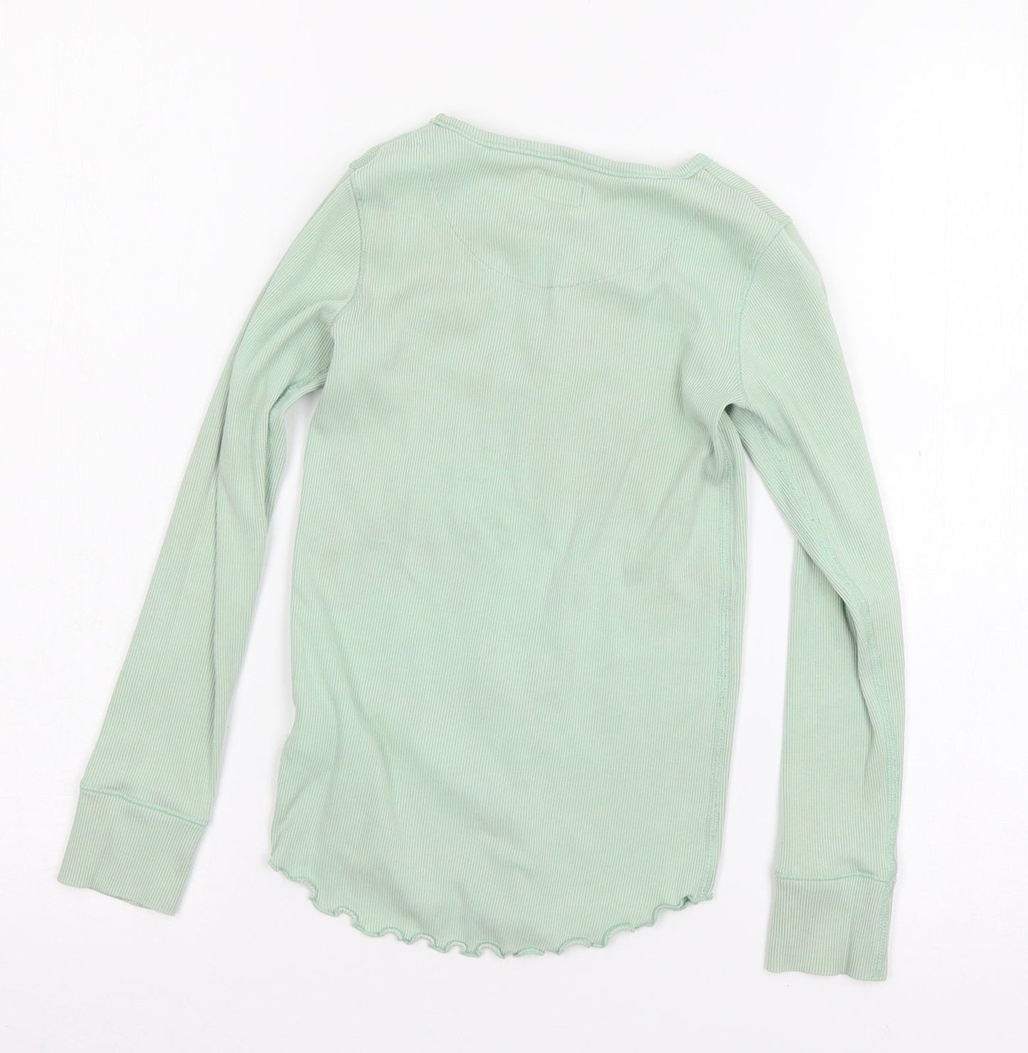 NEXT Girls Green Solid Jersey Top Pyjama Top Size 8 Years