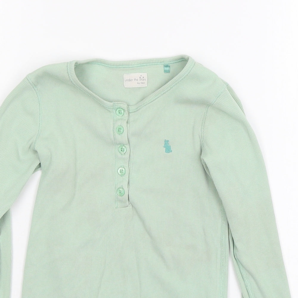 NEXT Girls Green Solid Jersey Top Pyjama Top Size 8 Years