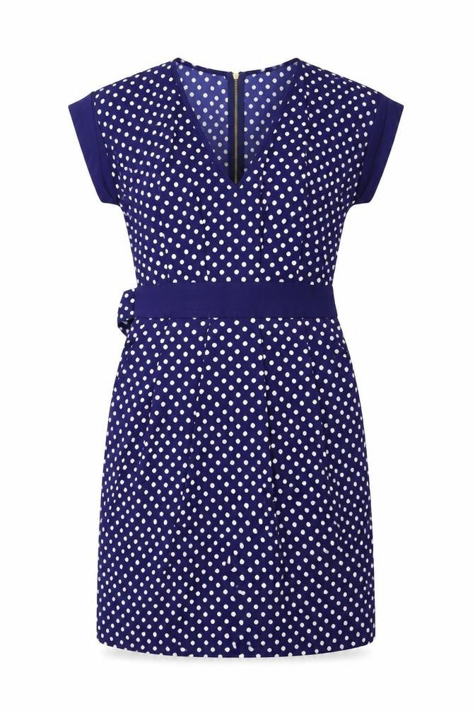 Closet Blue Womens Blue Polka Dot  Shift  Size 8