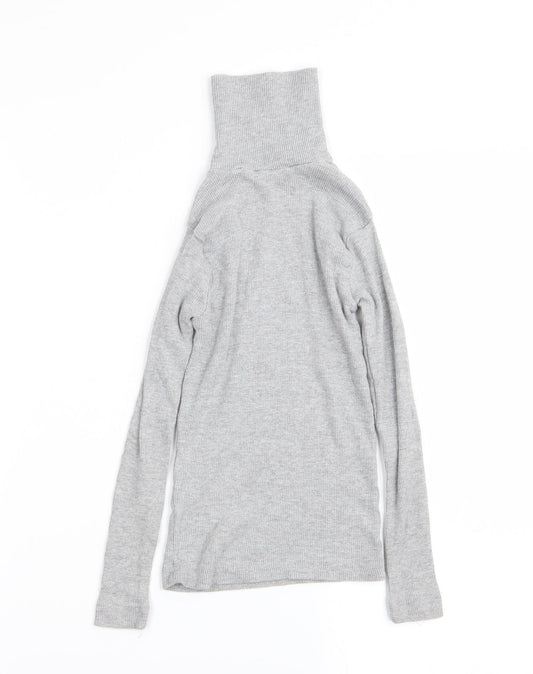 Preworn Girls Grey   Basic T-Shirt Size 7-8 Years