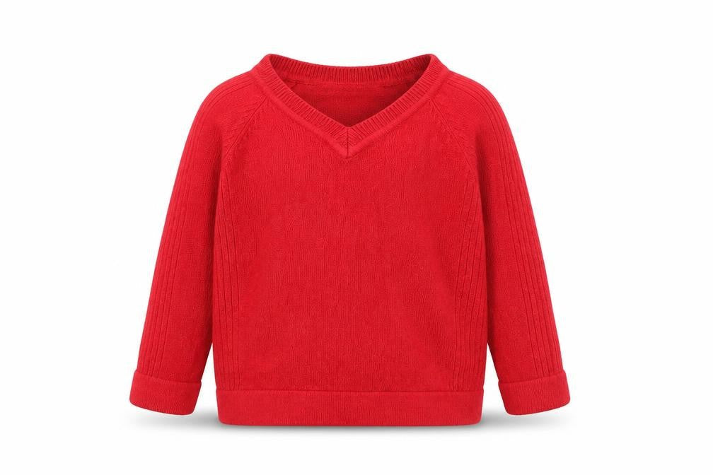 M&Co Girls Red   Pullover Jumper Size 6-9 Months