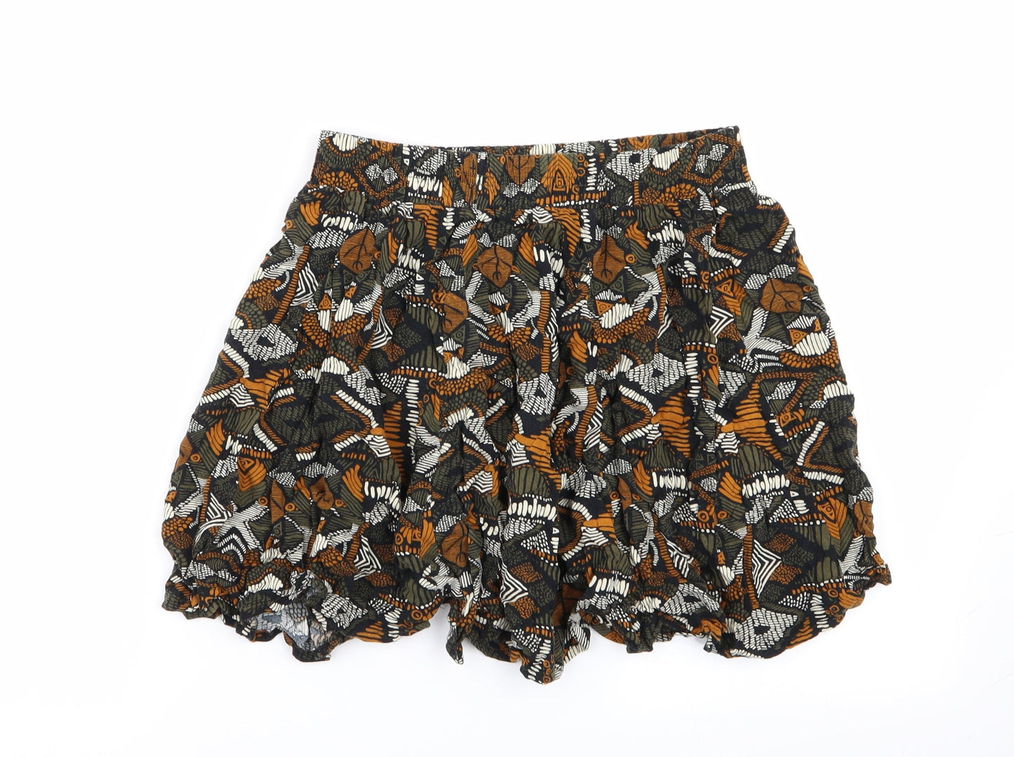 OVS Womens Multicoloured Geometric  Flare Skirt Size M  - Stretch waistband
