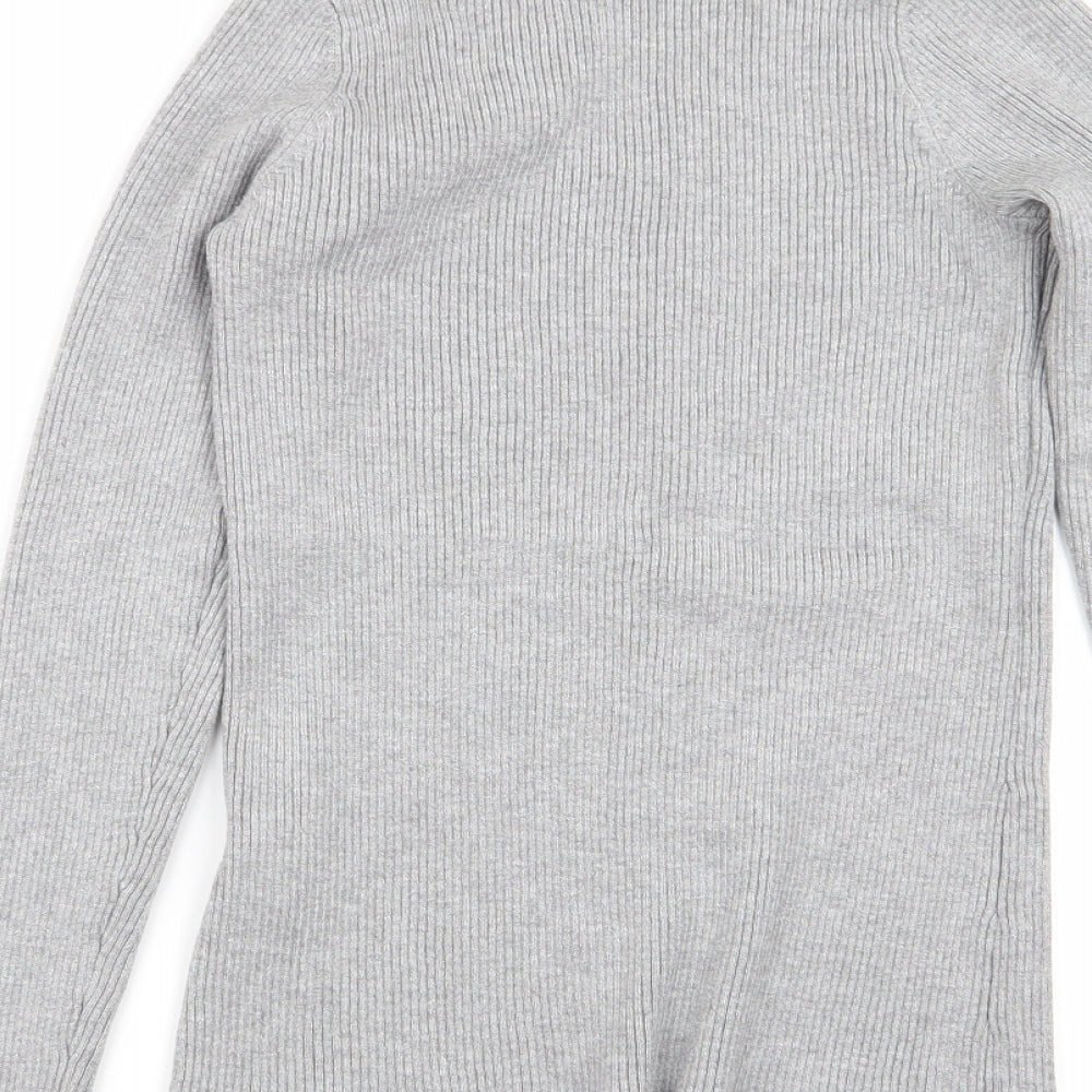 Lipsy Womens Grey   Basic T-Shirt Size 8