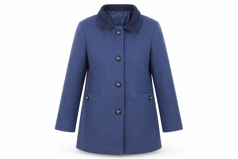 Gabriella Vicenga Womens Blue   Overcoat Coat Size 14