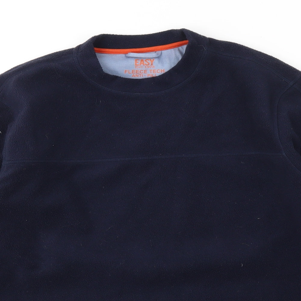 Easy Mens Blue   Pullover Sweatshirt Size S