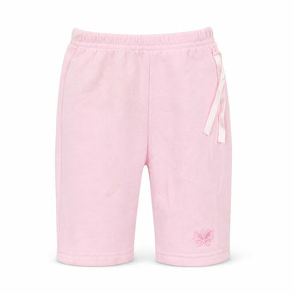 Front view of Early Days girls’ pink capri leggings, size 0-3, months