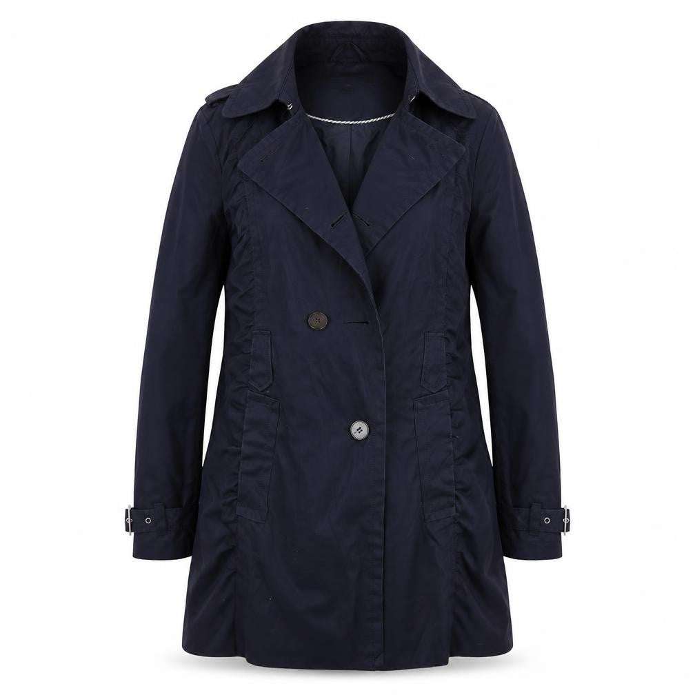Black Rivet Womens Blue   Trench Coat Coat Size S