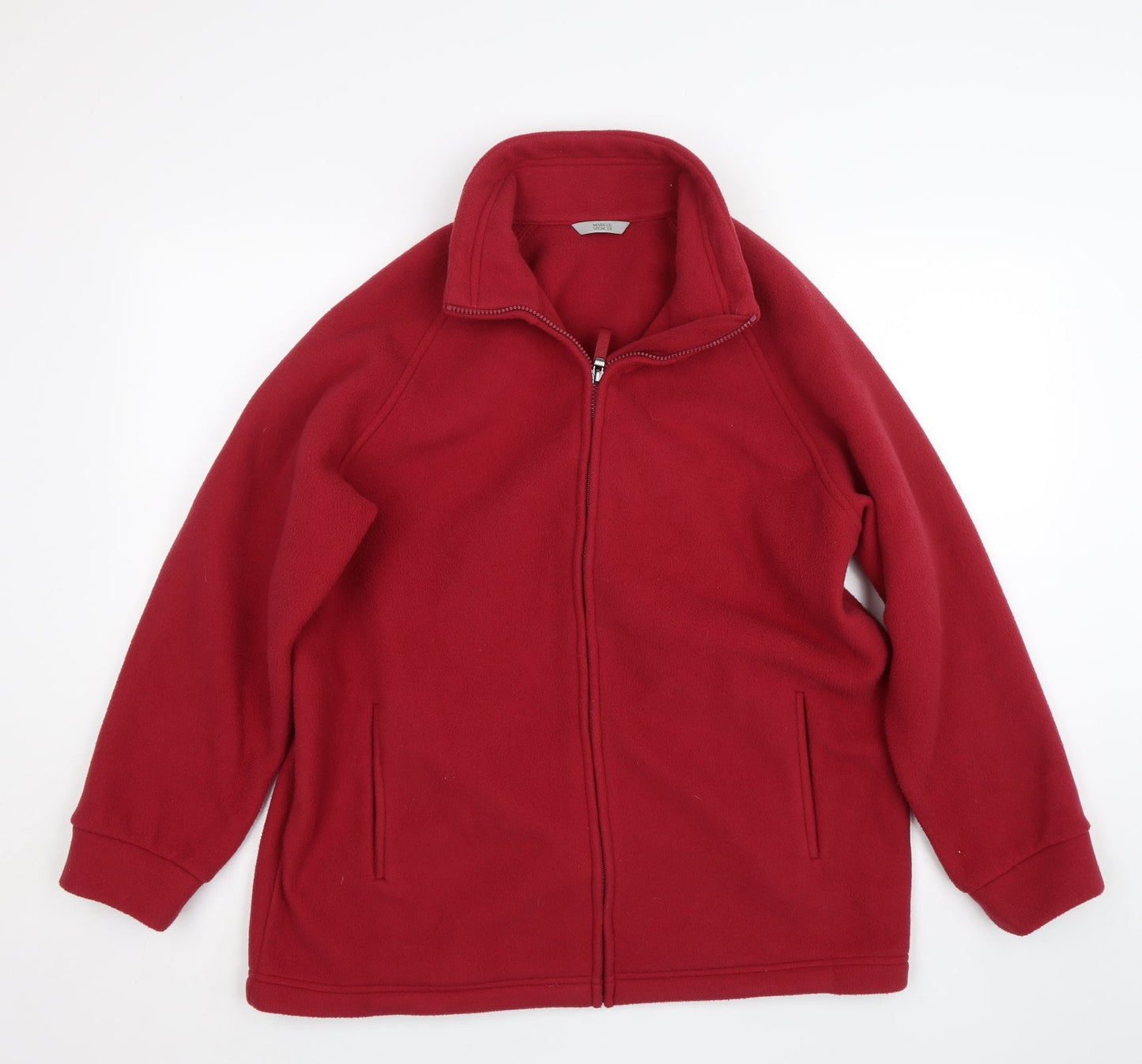 M&S Mens Red   Full Zip Sweatshirt