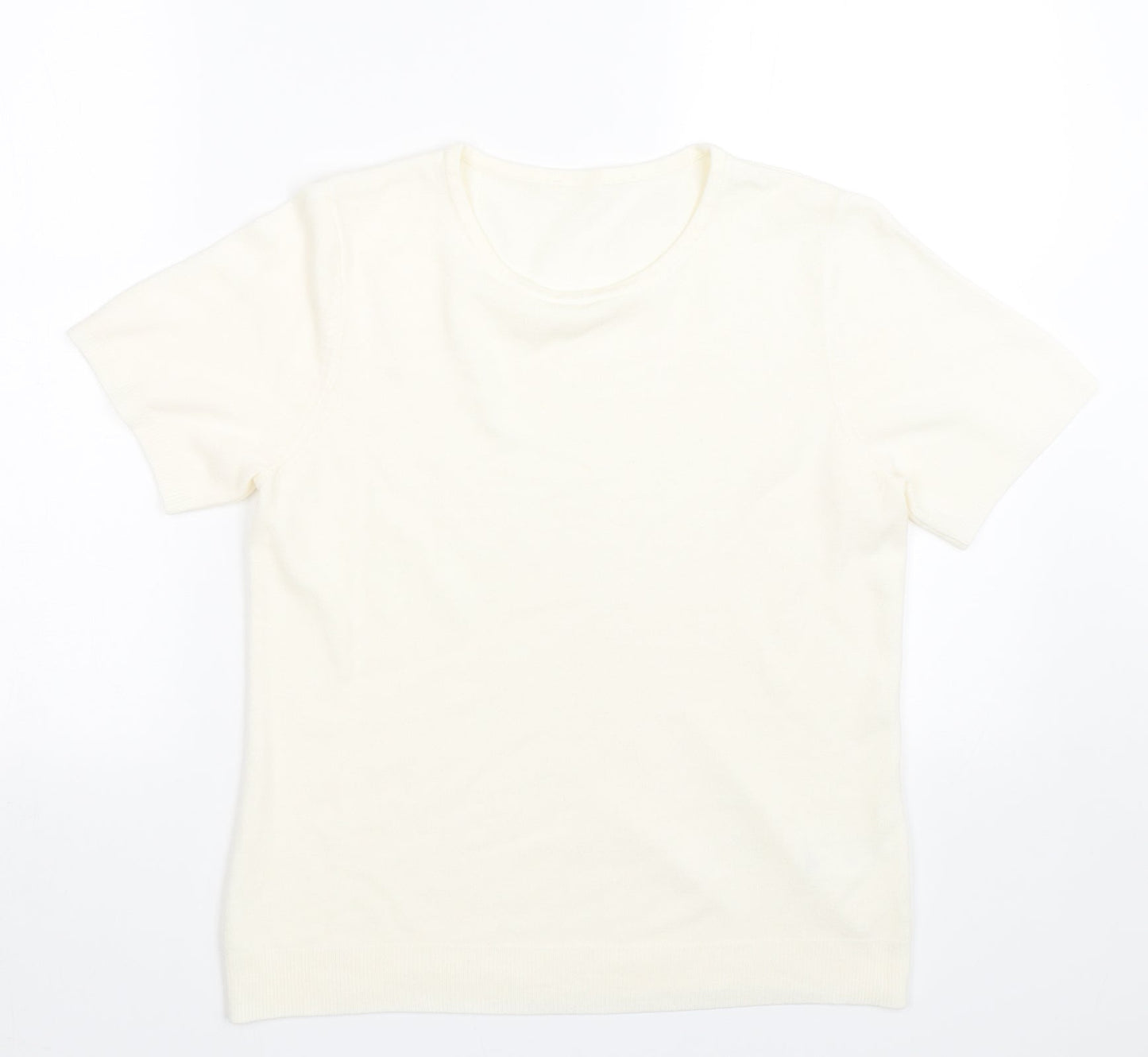 BHS Womens Beige   Basic T-Shirt Size 12