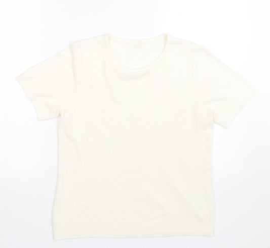 BHS Womens Beige   Basic T-Shirt Size 12