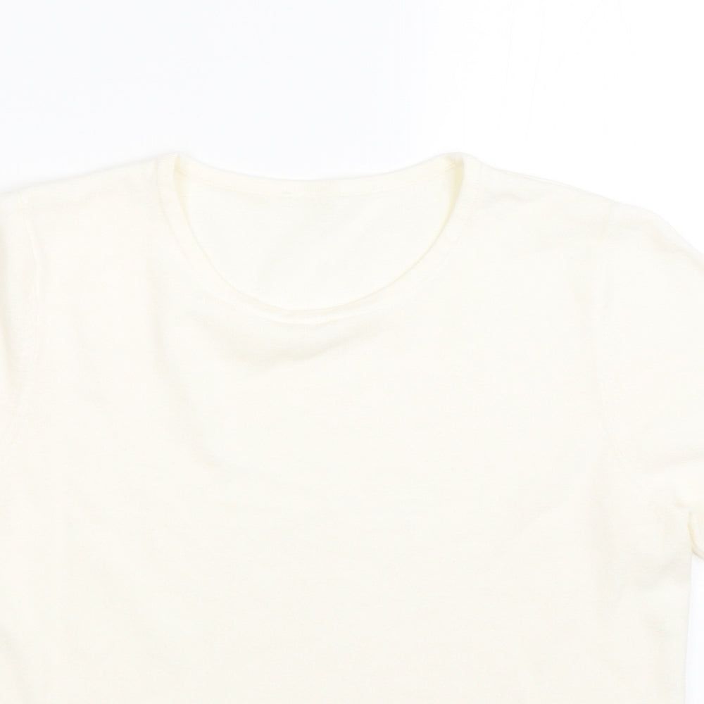 BHS Womens Beige   Basic T-Shirt Size 12