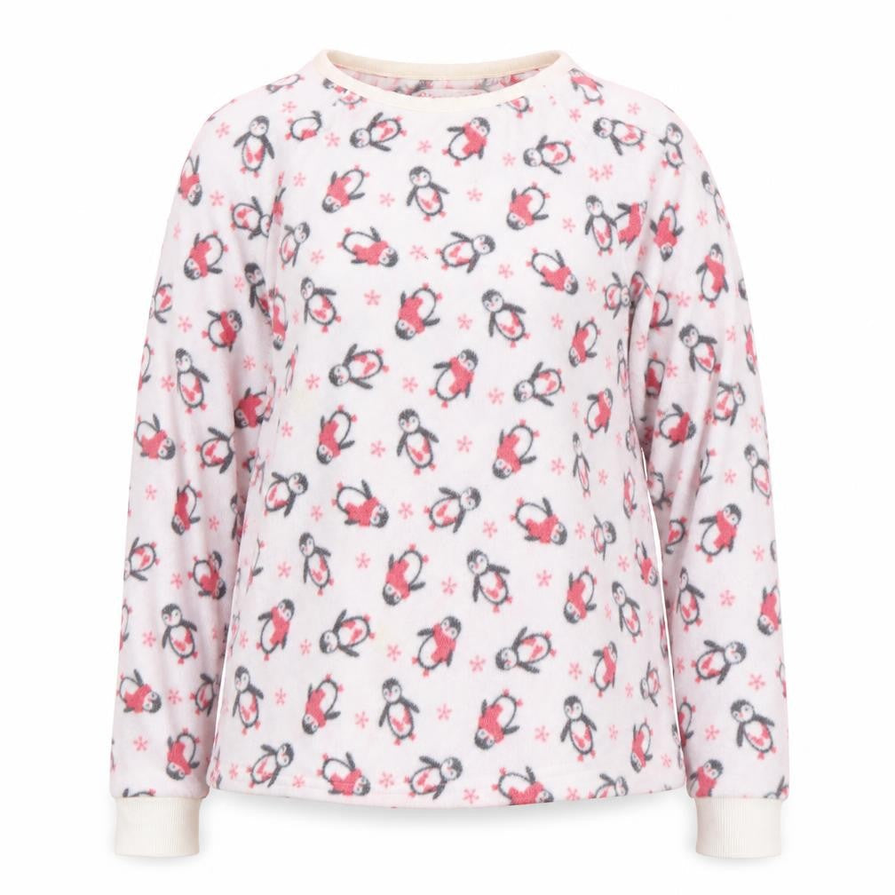Debenhams Womens Pink Animal Print  Top Pyjama Top Size 8  - Penguins