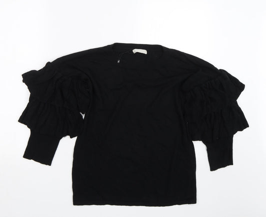 Nicole Womens Black   Basic T-Shirt Size M