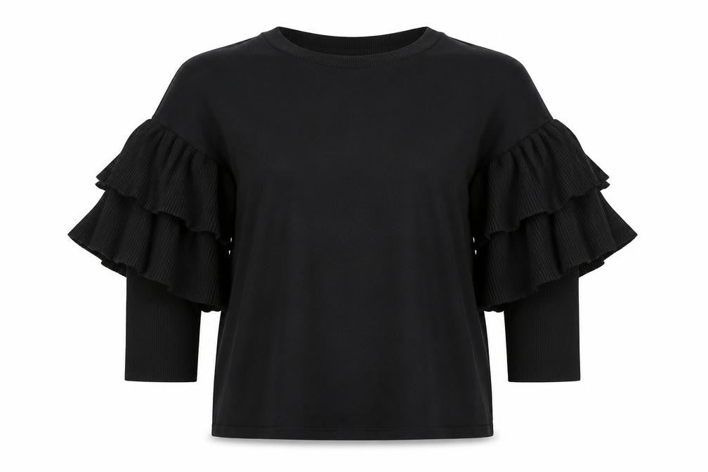 Nicole Womens Black   Basic T-Shirt Size M