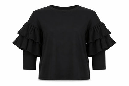 Nicole Womens Black   Basic T-Shirt Size M