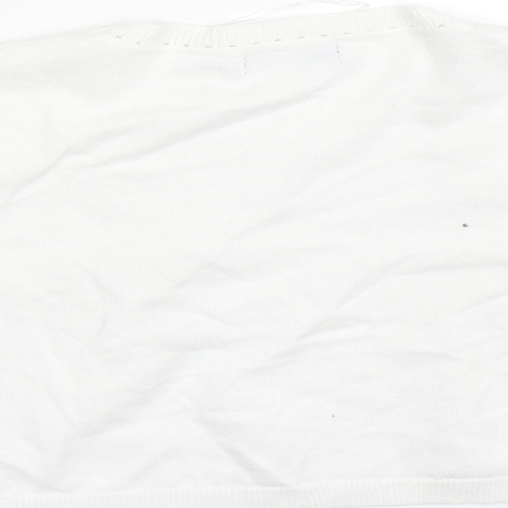 M&Co Womens White   Cape Jumper Size 10