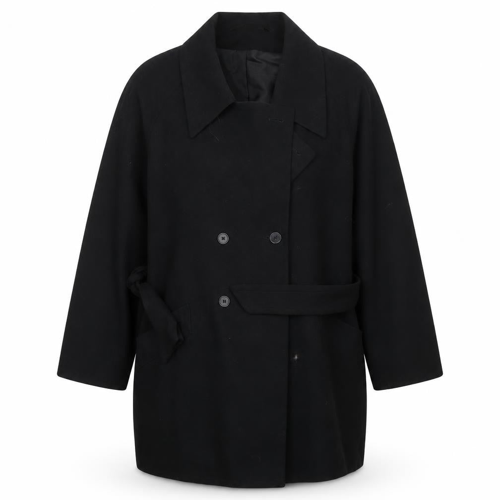 BHS Womens Black   Biker Coat Size 14