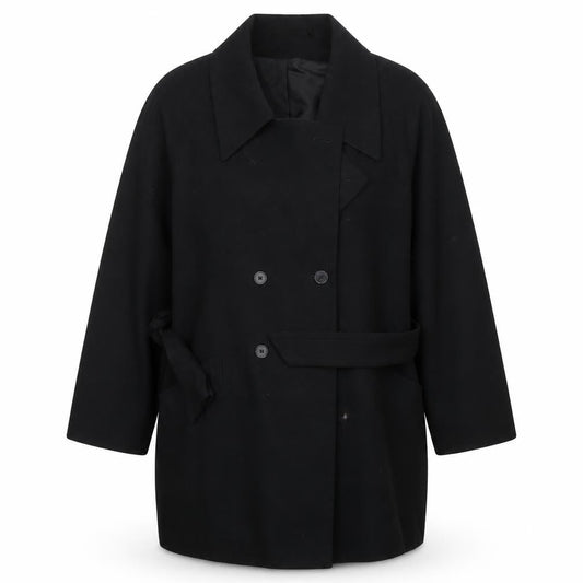 BHS Womens Black   Biker Coat Size 14