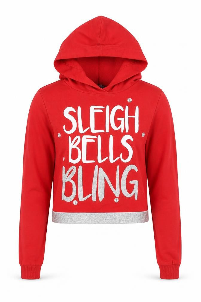 Select Womens Red   Pullover Hoodie Size 6  - Christmas