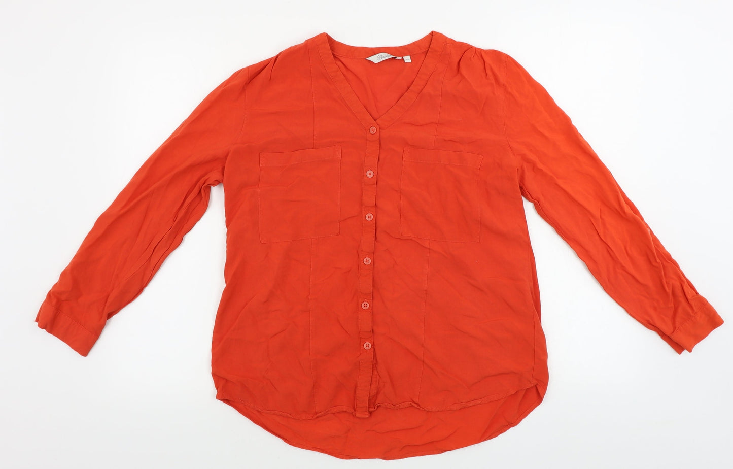 Peacocks  Womens Red   Basic Button-Up Size 14