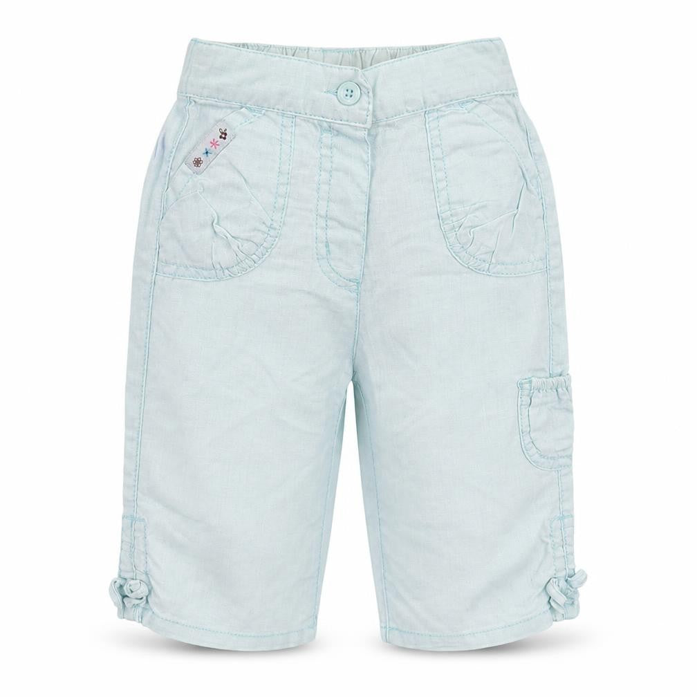 Front view of Cherokee girls’ blue cargo trousers, size 12-18, months