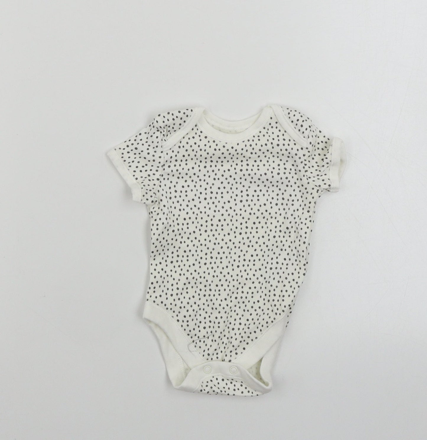 George  Baby White Polka Dot  Babygrow One-Piece Size 0-3 Months