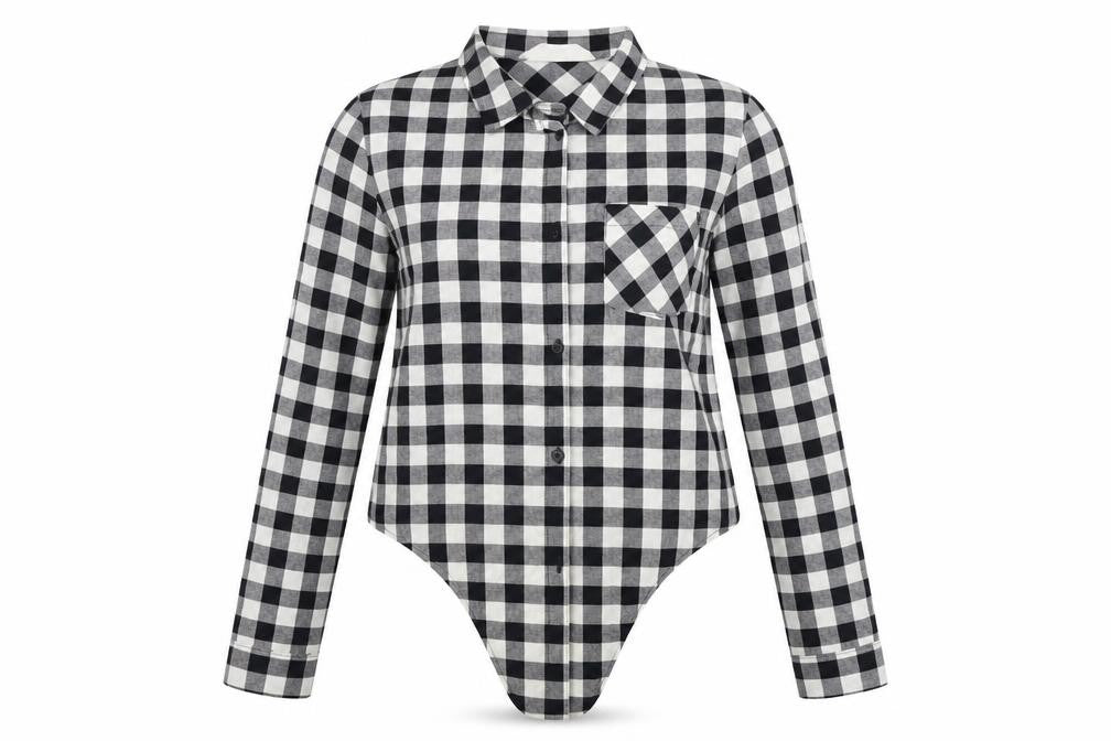 H&M  Girls White Check  Basic Button-Up Size 13-14 Years