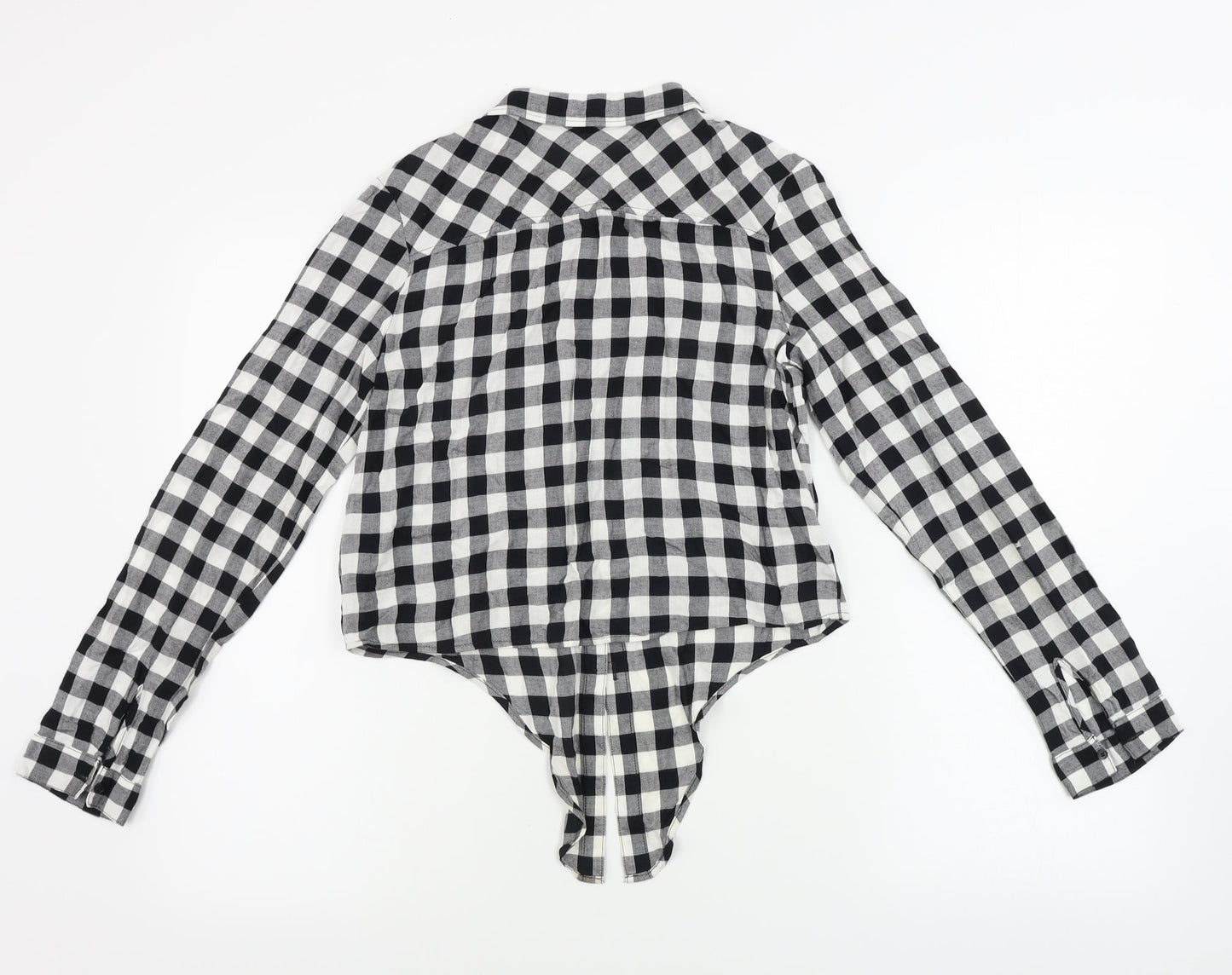 H&M  Girls White Check  Basic Button-Up Size 13-14 Years