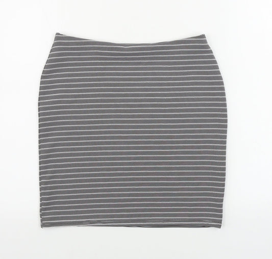 inocence Womens Grey Striped  Bandage Skirt Size 12