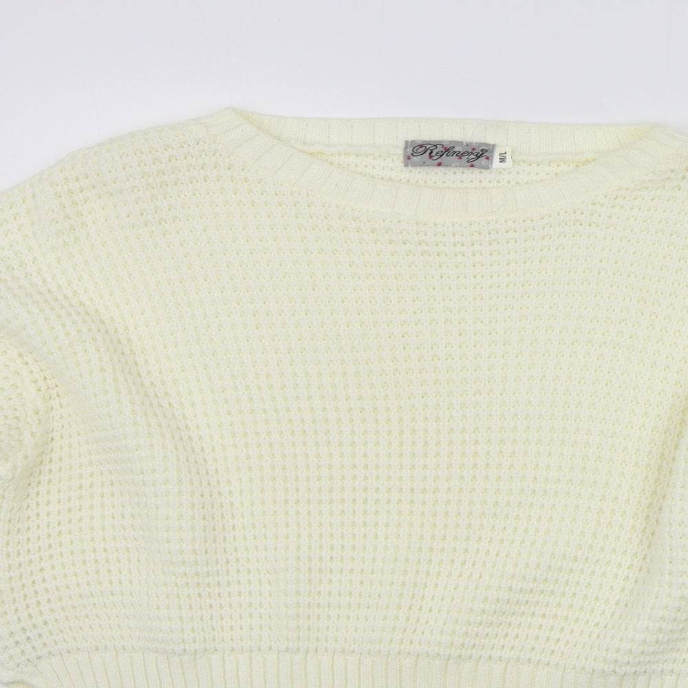 Refinery Womens Beige   Pullover Jumper Size M