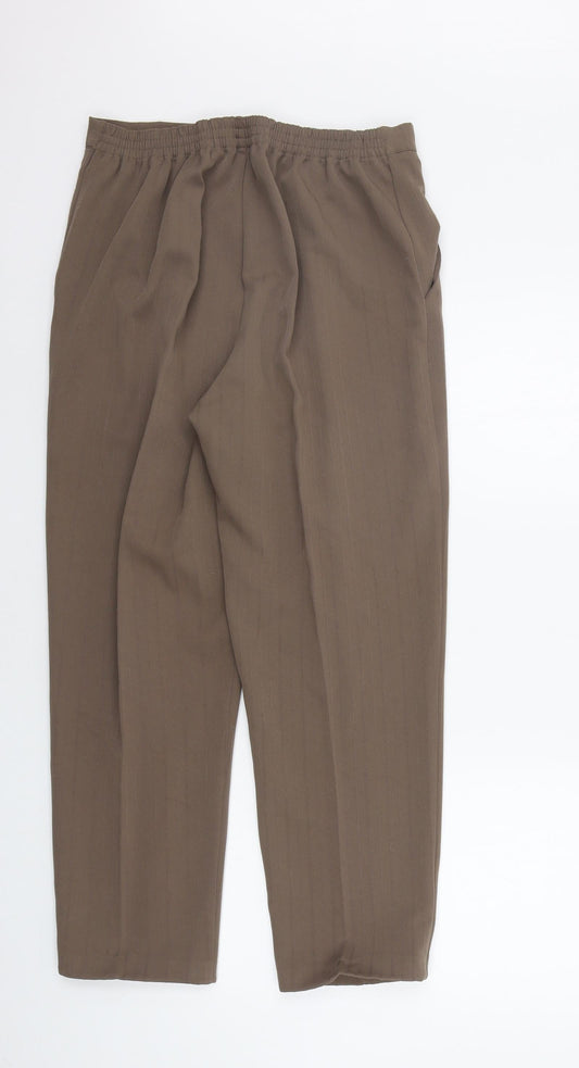 Preworn Womens Brown   Trousers  Size 14 L27 in