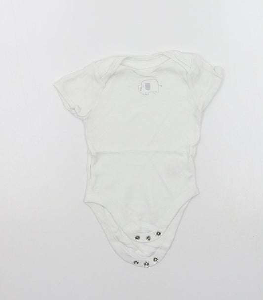 F&F Baby White   Babygrow One-Piece Size 6-9 Months