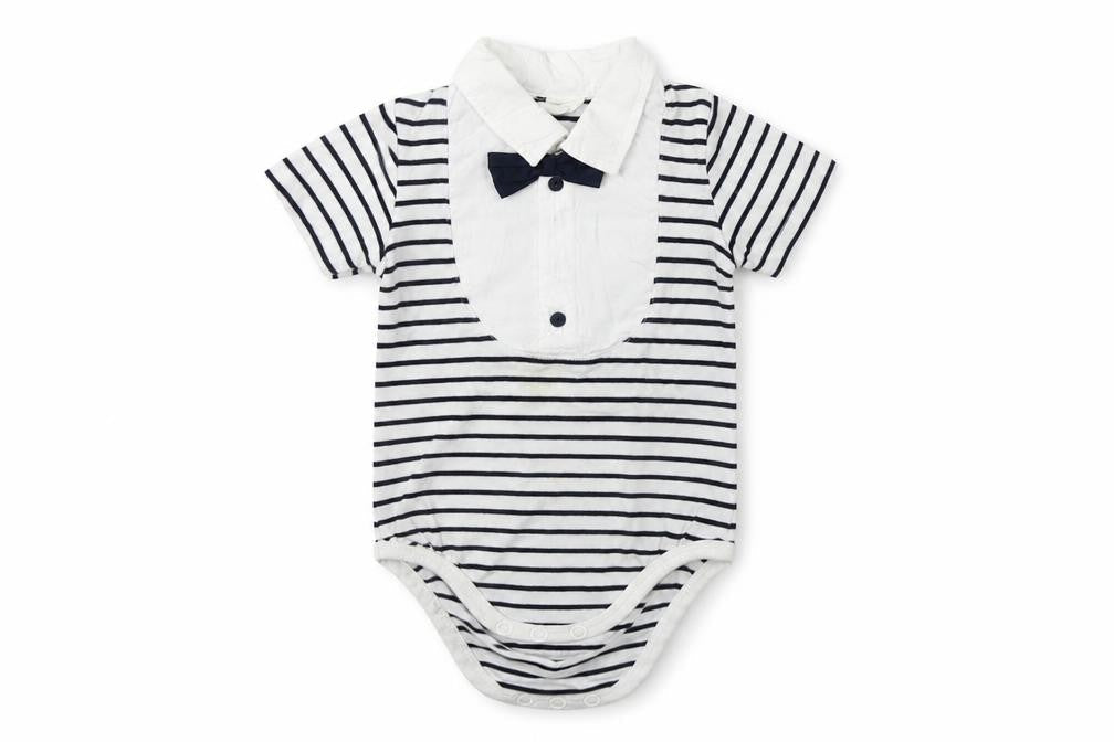 H&M Baby Black Striped  Babygrow One-Piece Size 9-12 Months