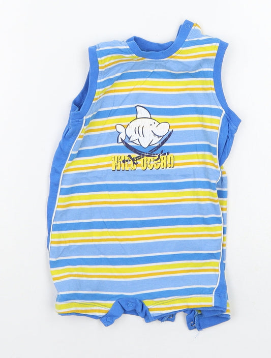 TUP TUP Baby Blue Striped  Babygrow One-Piece Size 9-12 Months