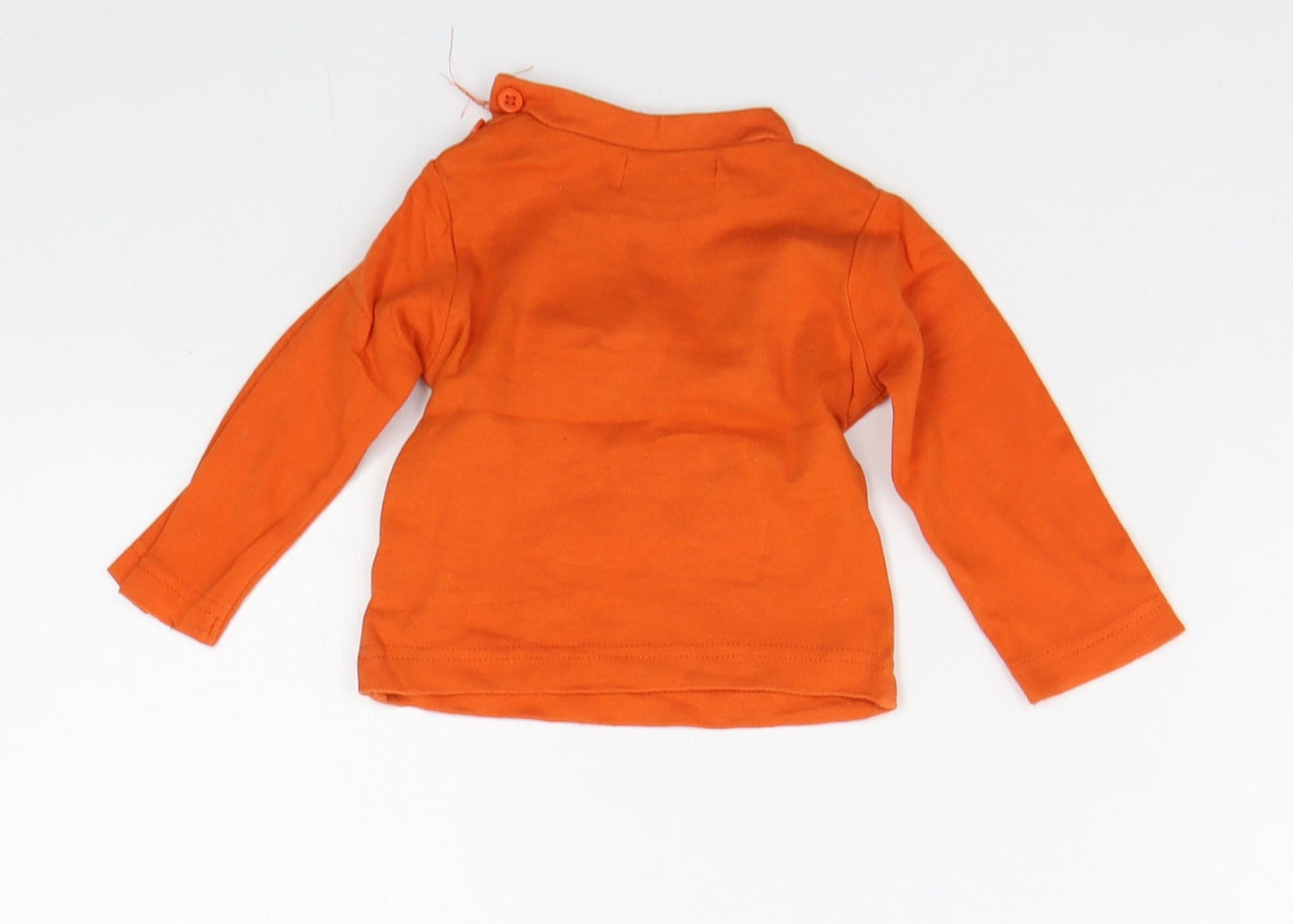 Earlydays Boys Orange Geometric  Basic T-Shirt Size 6-9 Months