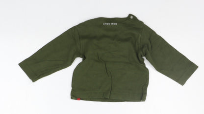 Back view of SIMPLY COLOURS Baby Green Basic T-Shirt, size 9-12, Months