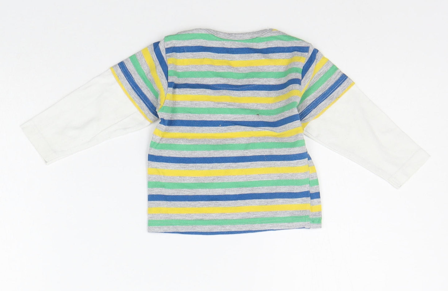 Earlydays Baby Multicoloured Striped  Basic T-Shirt Size 6-9 Months